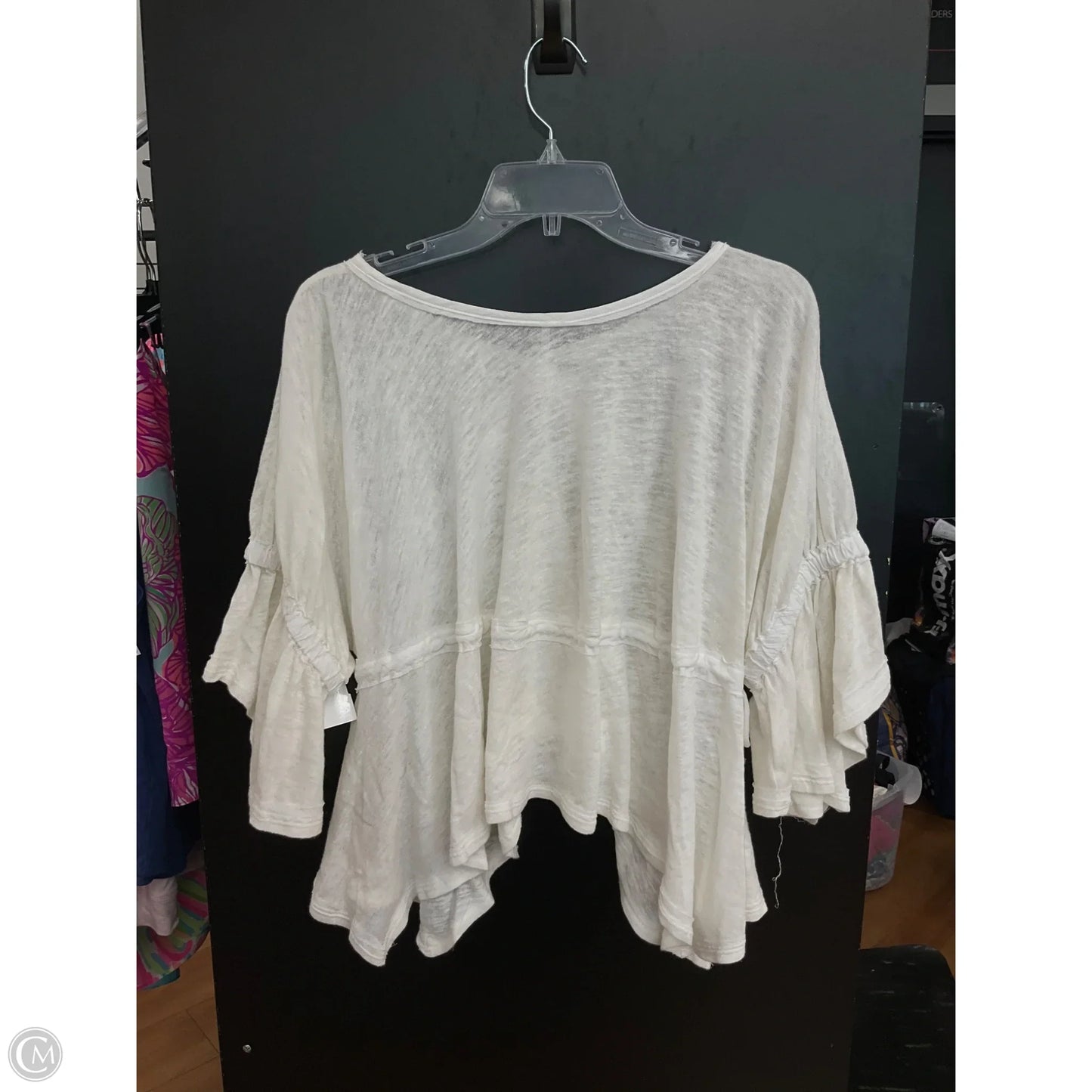 Top 3/4 Sleeve By Free People In White, Size: Xs