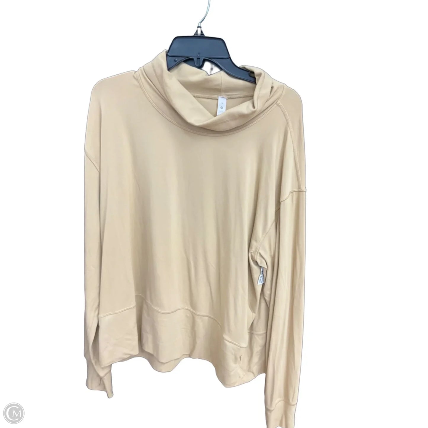 Top Long Sleeve By Lululemon In Tan, Size: 2x
