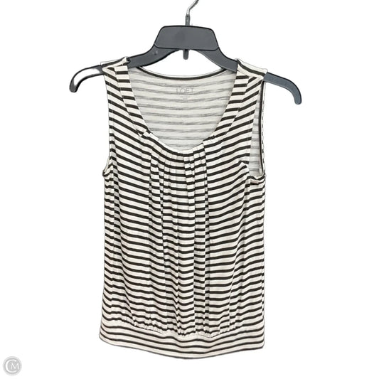 Top Sleeveless By Loft In Striped Pattern, Size: Xxs