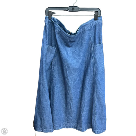 Skirt Maxi By Northstyle In Blue Denim, Size: 18