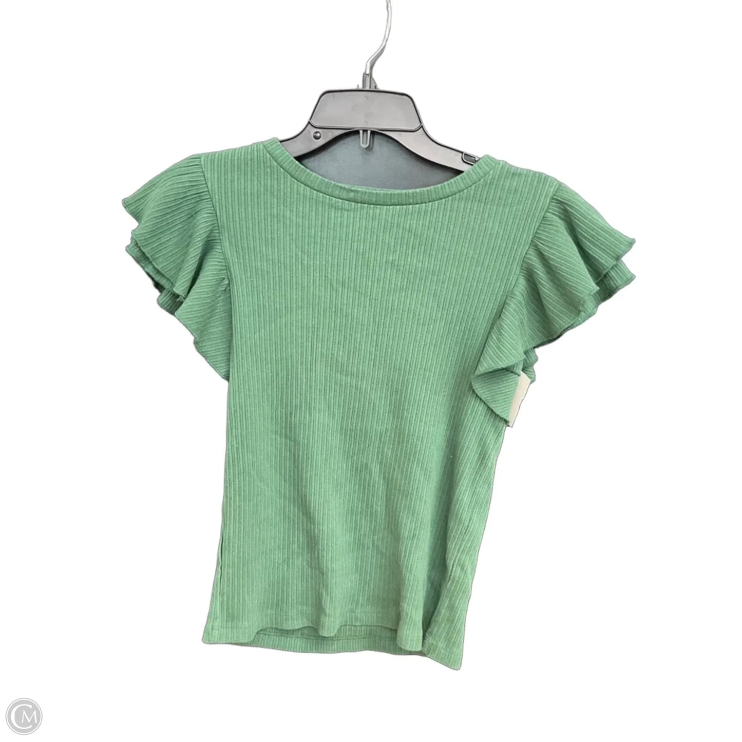 Top Short Sleeve By Loft In Green, Size: M