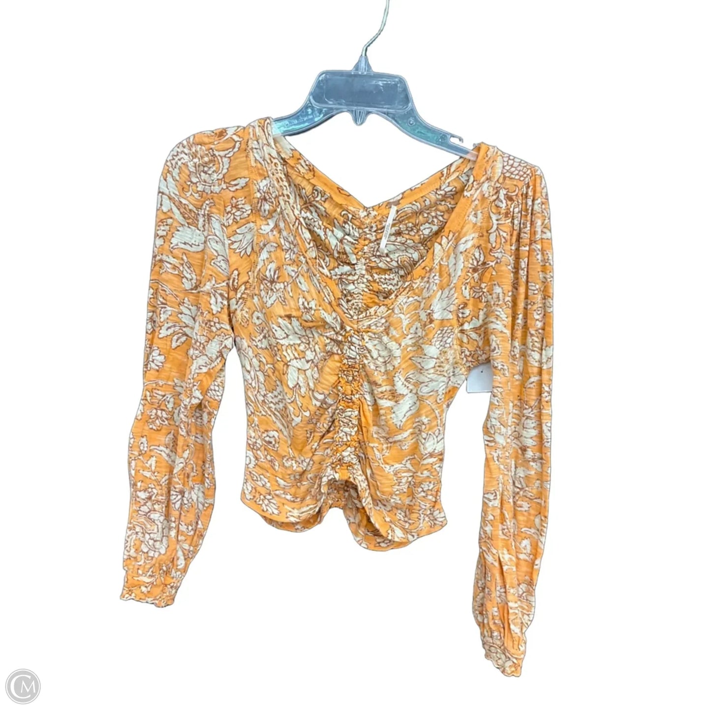 Top Long Sleeve By Free People In Orange, Size: S