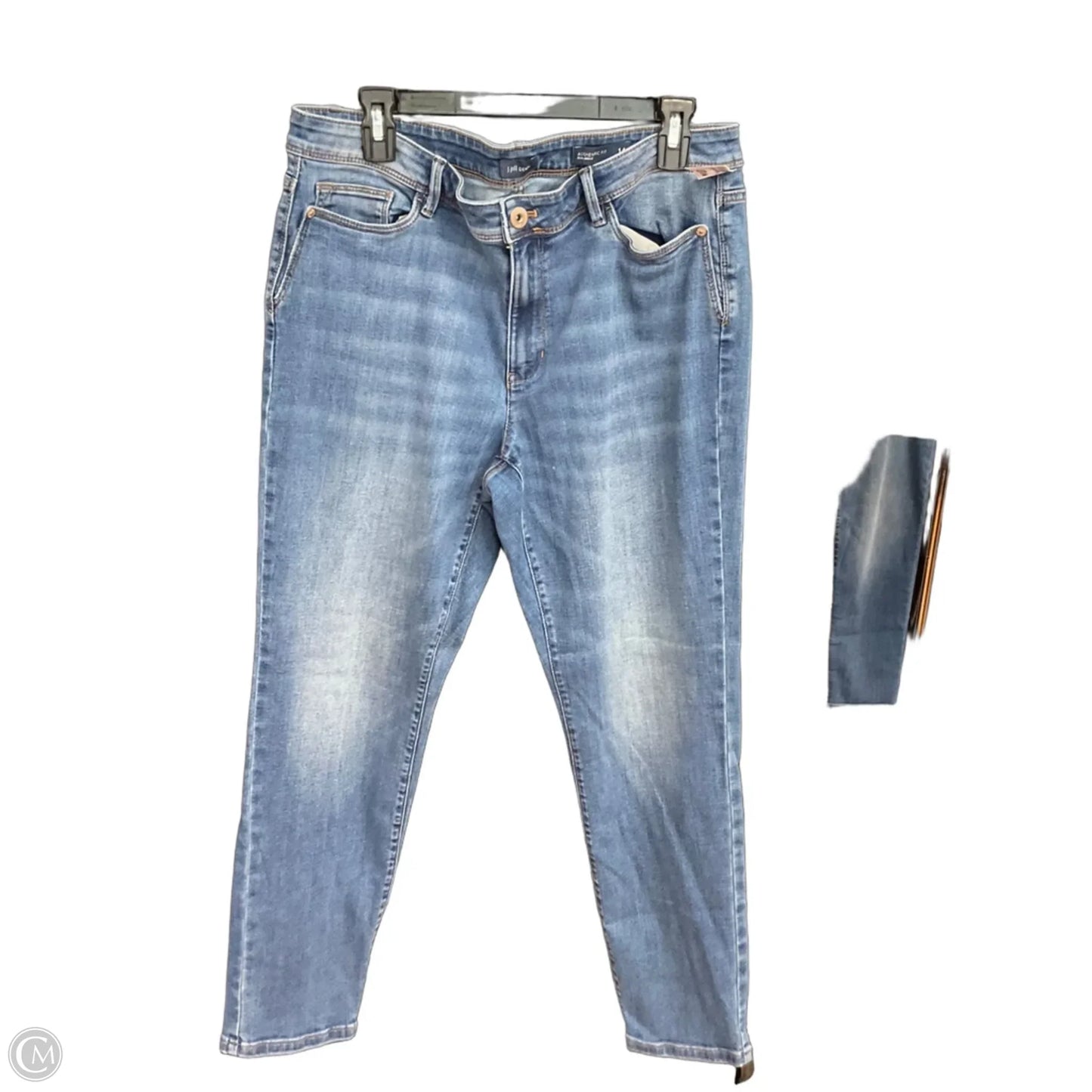 Jeans Straight By J. Jill In Blue Denim, Size: 14