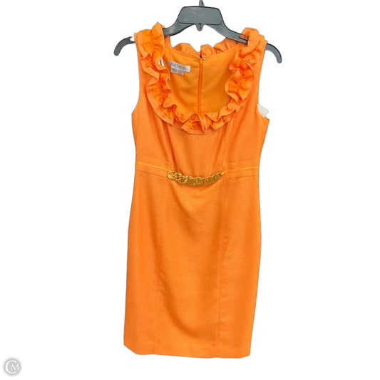 Dress Casual Midi By Kay Unger In Orange, Size: 6