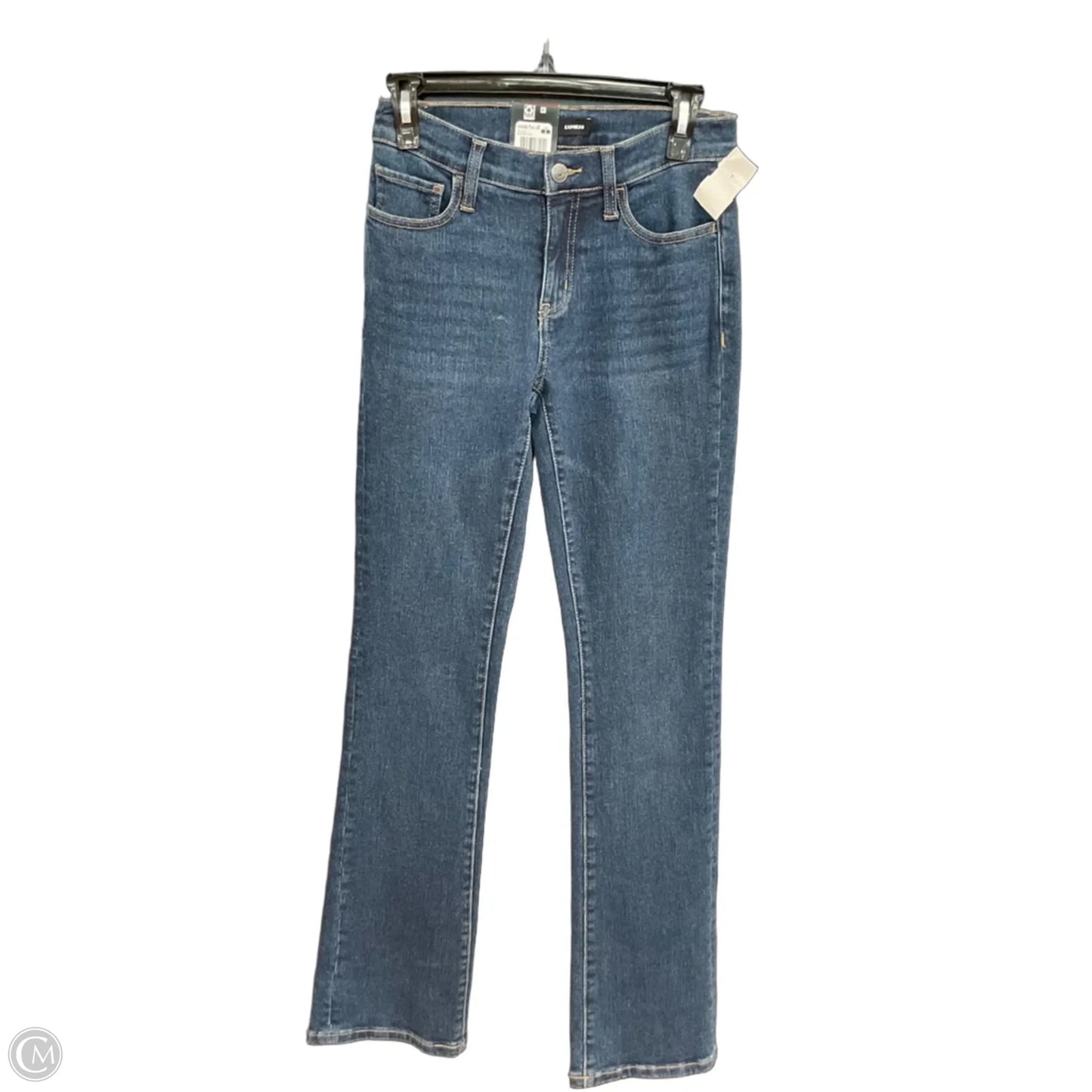 Jeans Boot Cut By Express In Blue Denim, Size: 2