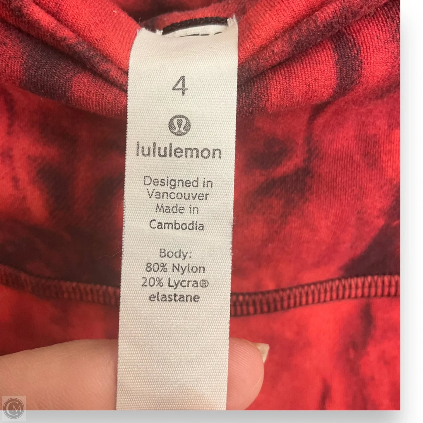 Athletic Leggings By Lululemon In Orange, Size: 4