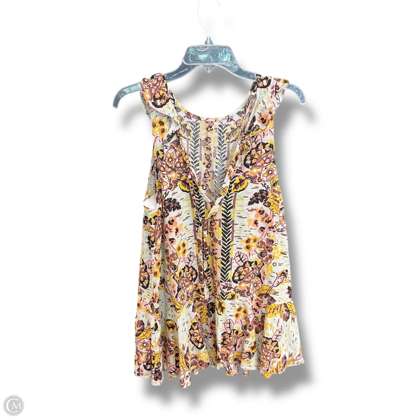Top Sleeveless By Free People In Floral Print, Size: Xs