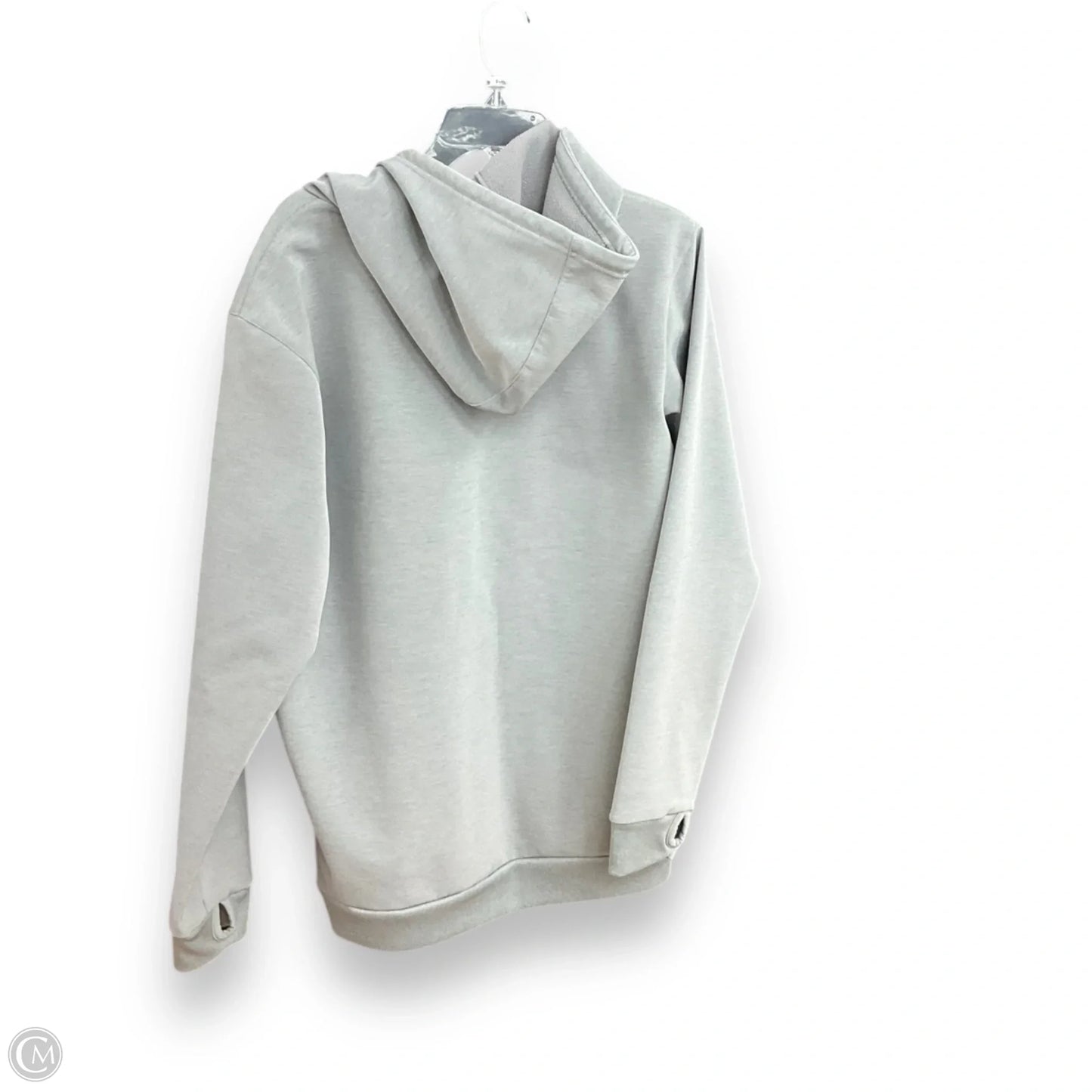 Athletic Sweatshirt Hoodie By Adidas In Grey, Size: S