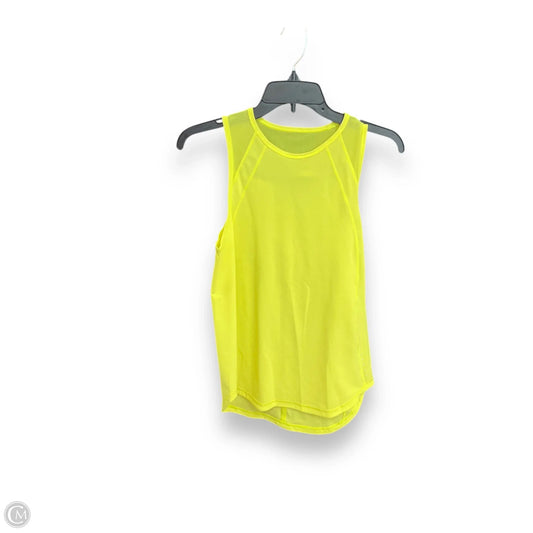 Athletic Tank Top By Lululemon In Yellow, Size: S