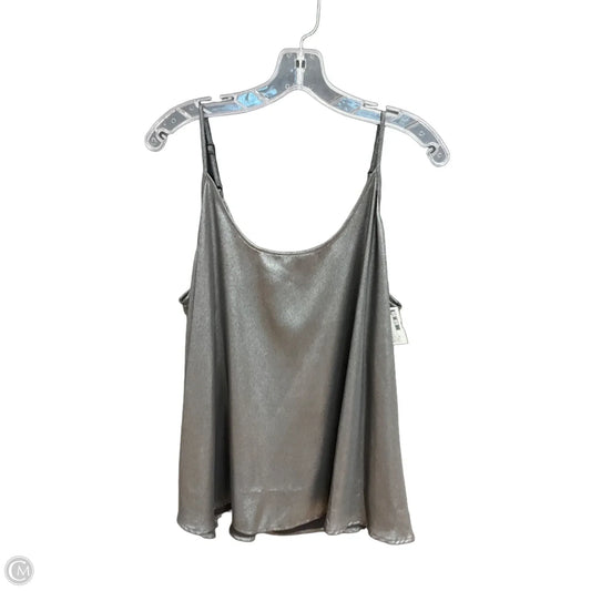 Top Sleeveless By Apt 9 In Silver, Size: 2x