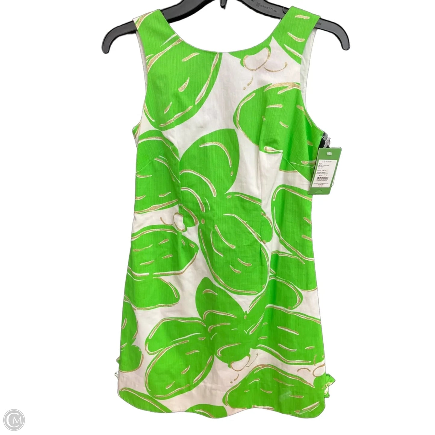 Dress Designer By Lilly Pulitzer In Green & White, Size: 0