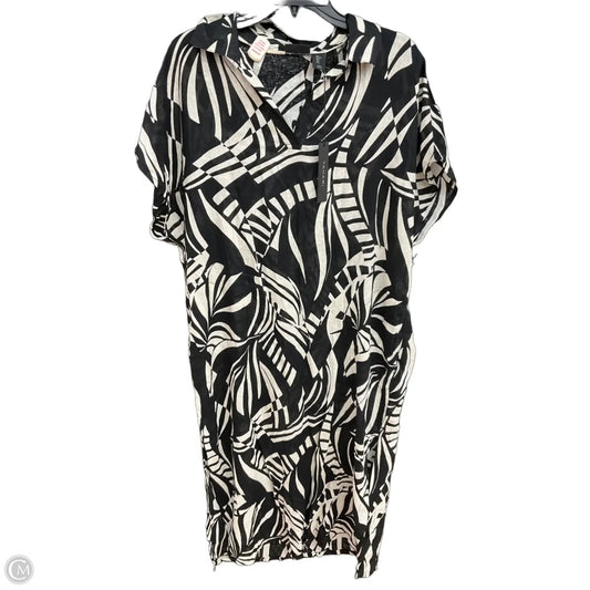 Dress Casual Maxi By Tahari In Black & White, Size: L