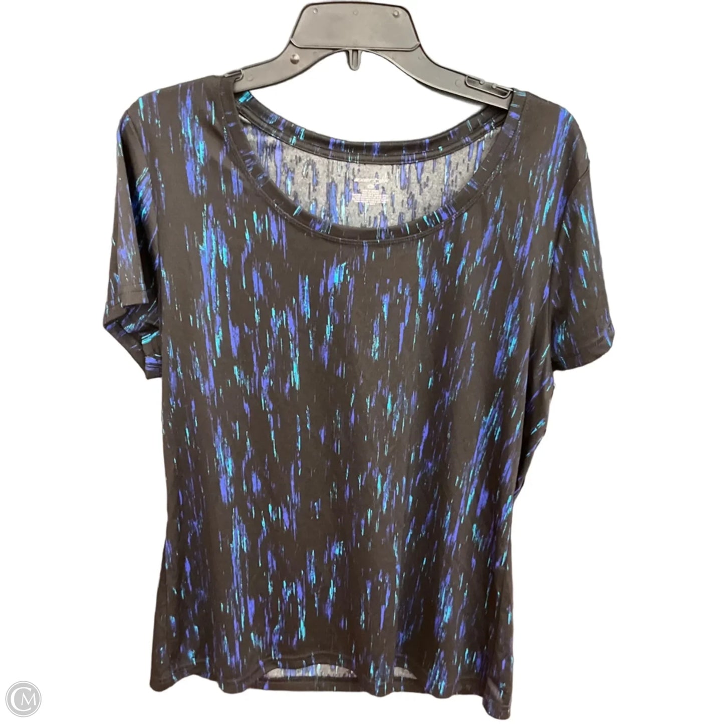 Athletic Top Short Sleeve By Exertek In Geometric Pattern, Size: Xl