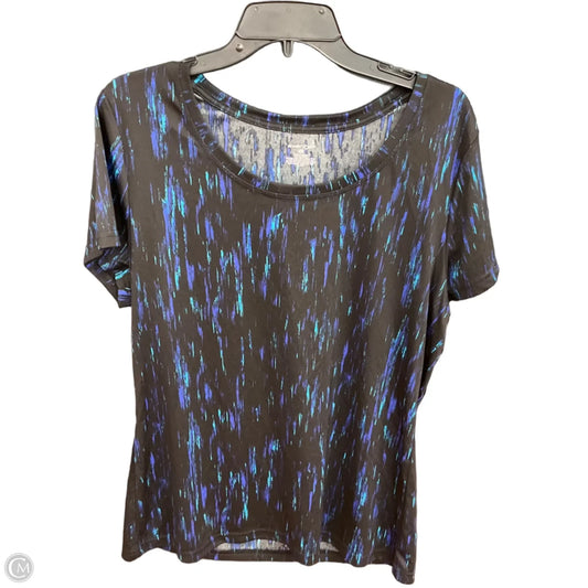 Athletic Top Short Sleeve By Exertek In Geometric Pattern, Size: Xl