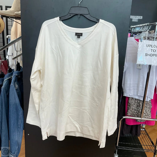 Top Long Sleeve By J. Jill In Cream, Size: L
