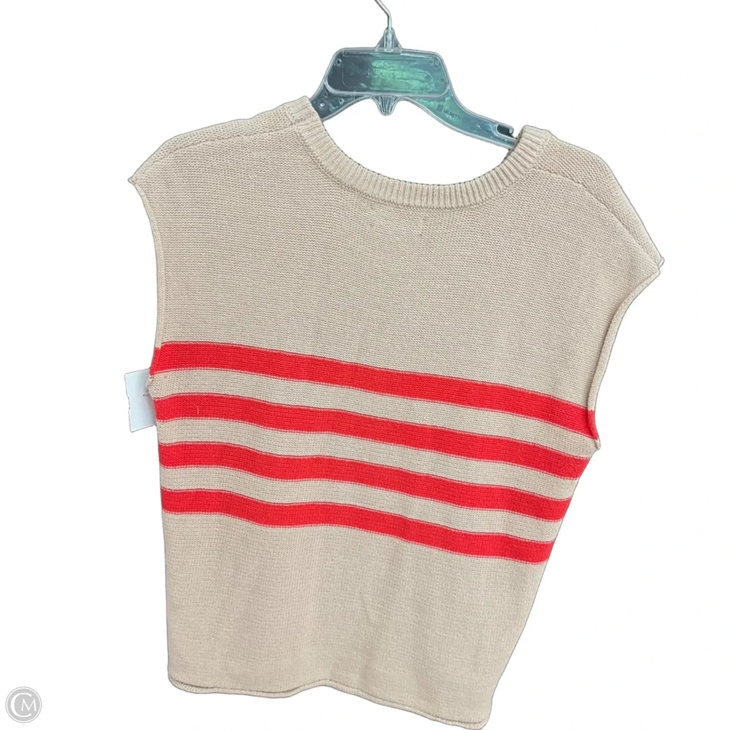 Vest Sweater By Evereve In Striped Pattern, Size: S