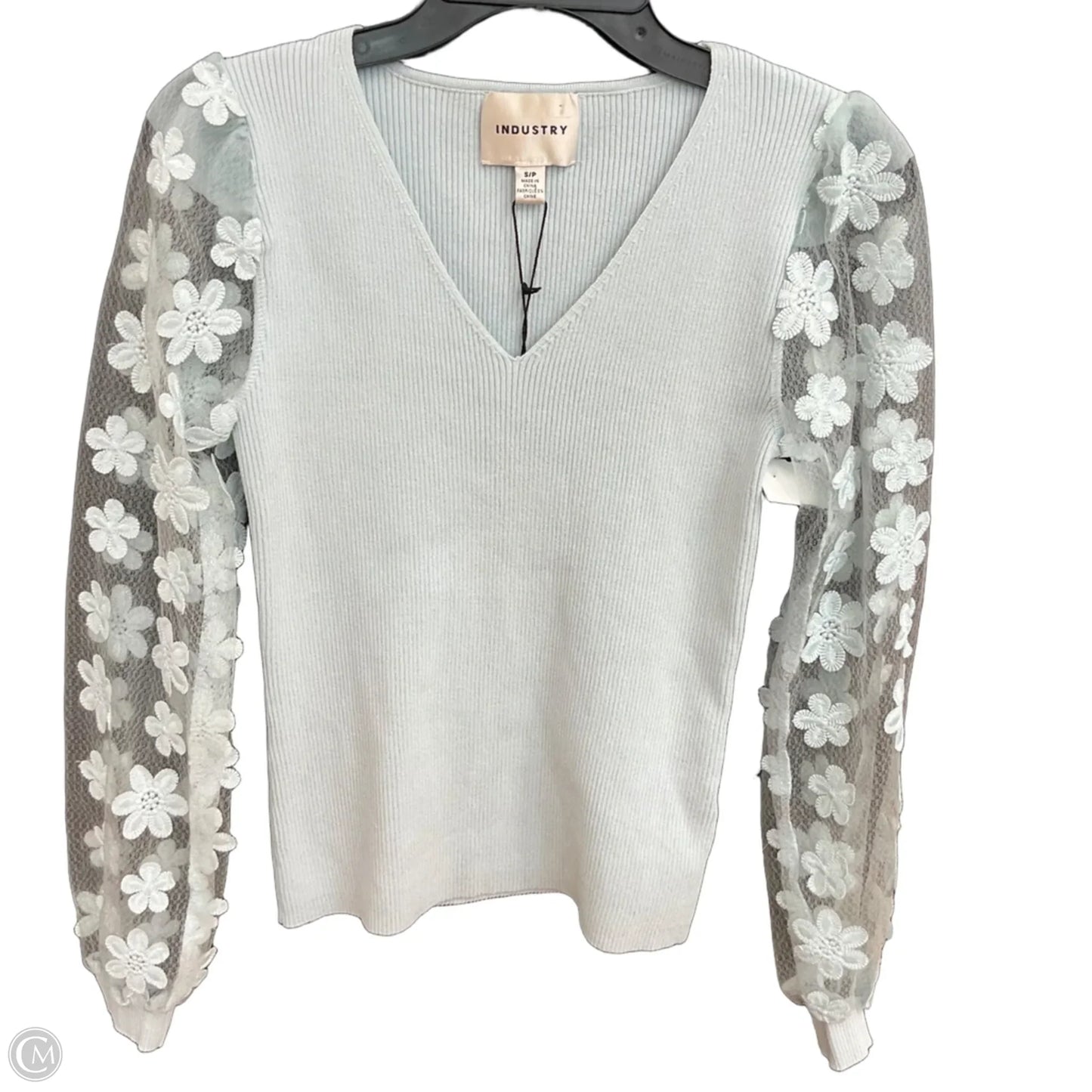 Top Long Sleeve By Industry In Blue, Size: S