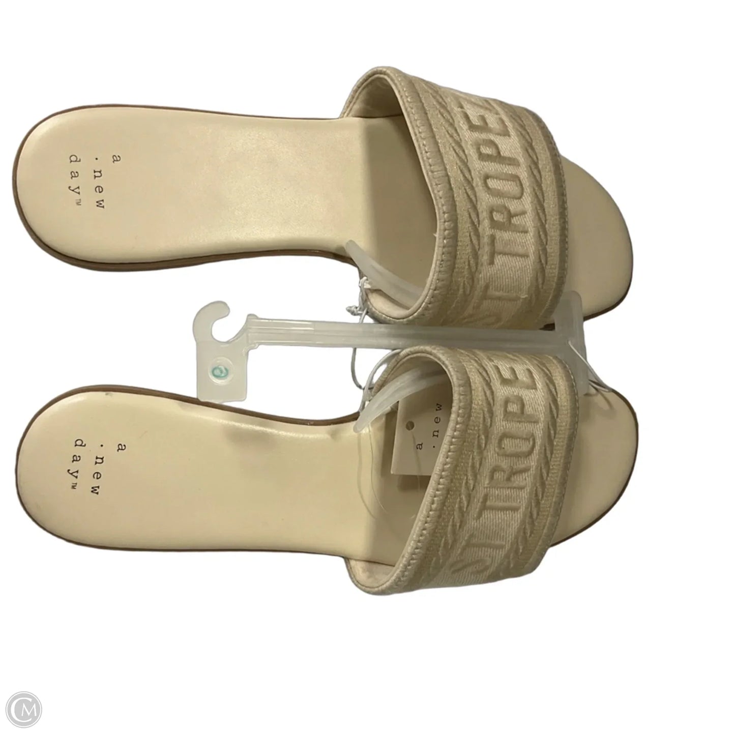 Sandals Flats By A New Day In Cream, Size: 9