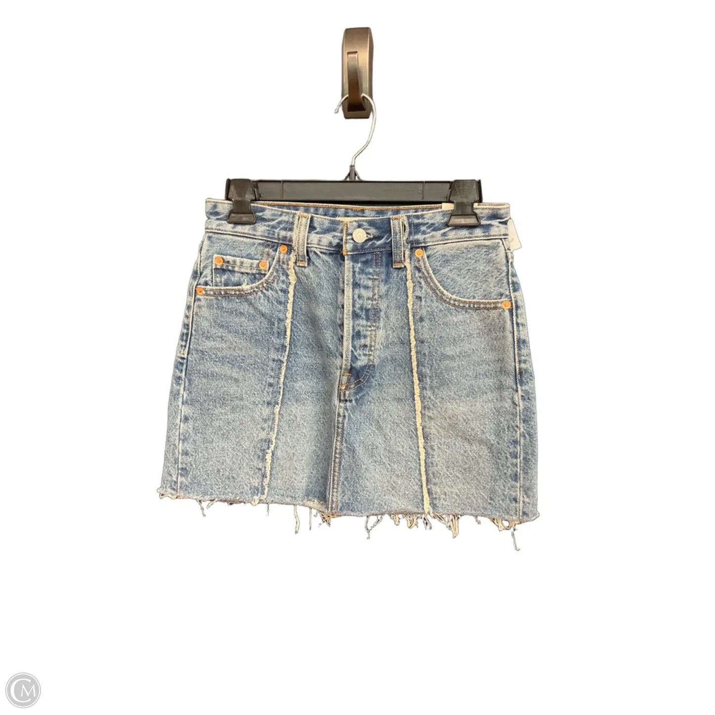 Skirt Mini & Short By Levis In Blue Denim, Size: 0