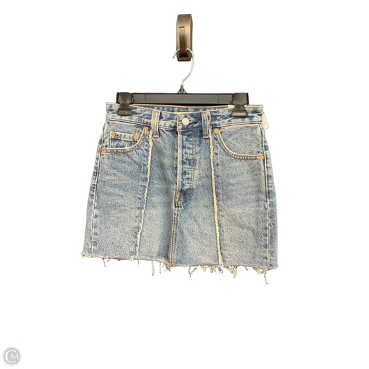 Skirt Mini & Short By Levis In Blue Denim, Size: 0