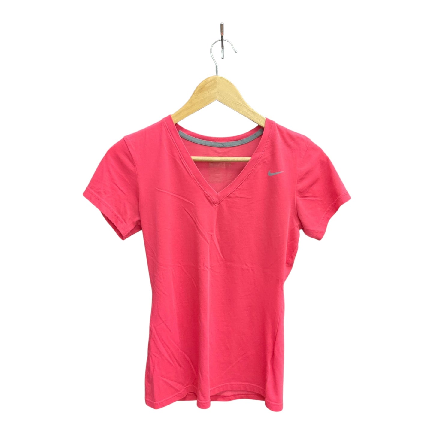 Athletic Top Short Sleeve By Nike Apparel In Pink, Size: M