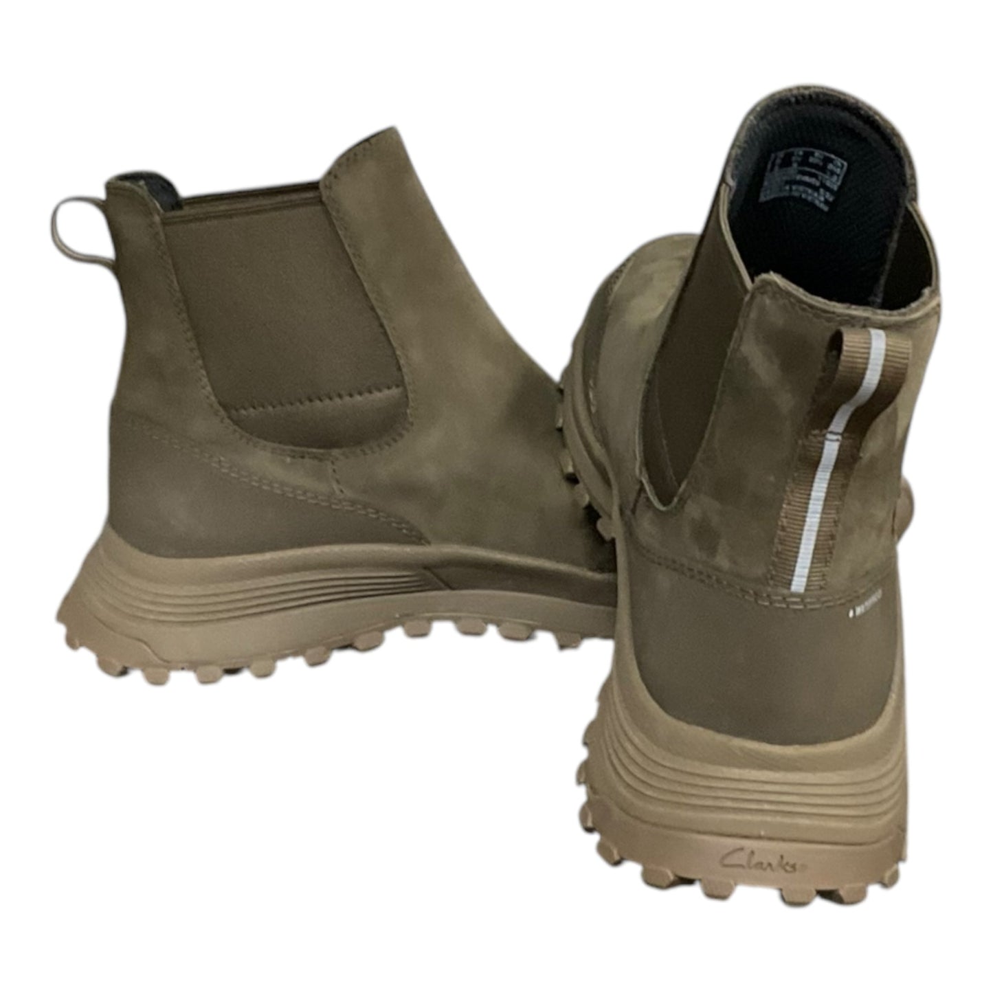 Boots Ankle Flats By Clarks In Green, Size: 8.5