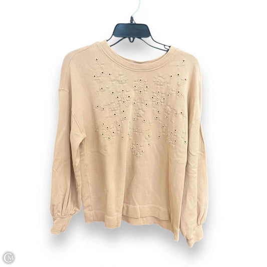 Top Long Sleeve By Loft In Beige, Size: M