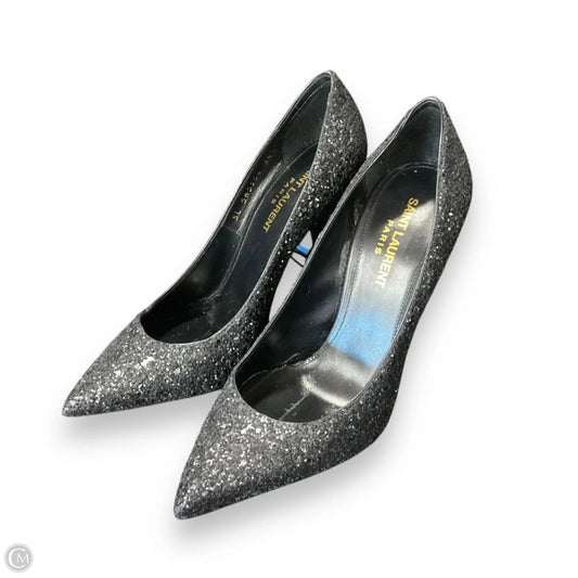 Shoes Luxury Designer By Yves Saint Laurent In Black, Size: 6.5