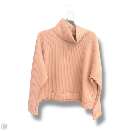 Athletic Top Long Sleeve Collar By Gapfit In Peach, Size: L