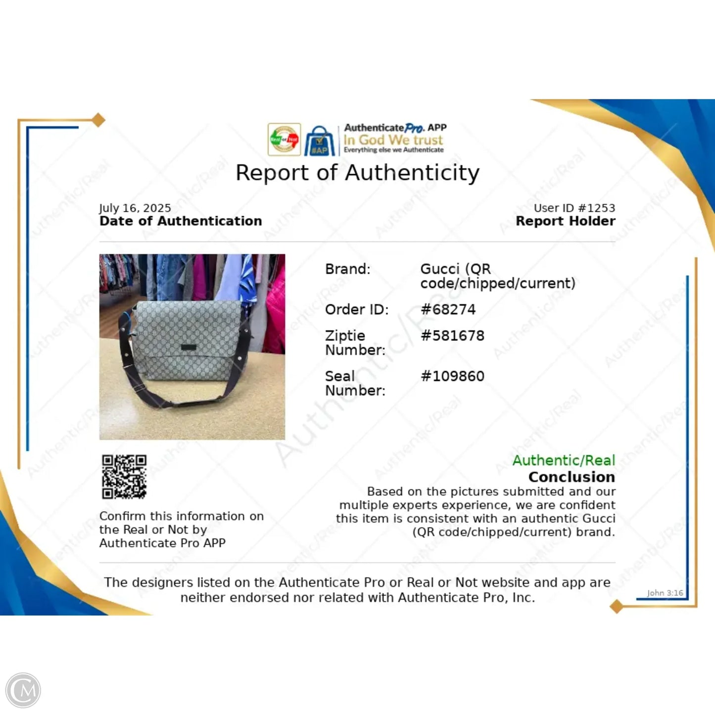 Diaper Bag Luxury Designer By Gucci, Size: Large