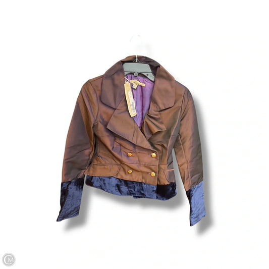 Blazer Designer By Roberto Cavalli In Brown, Size: S