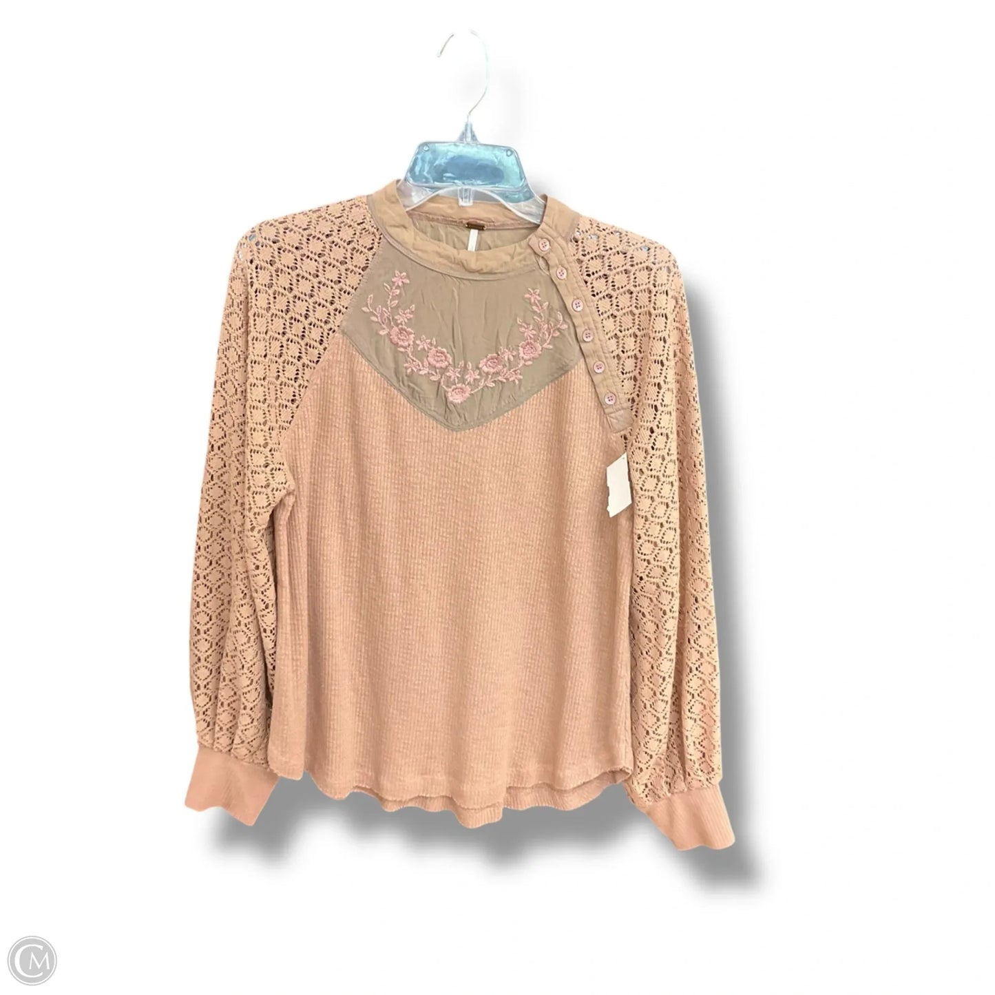 Top Long Sleeve By Free People In Mauve, Size: M