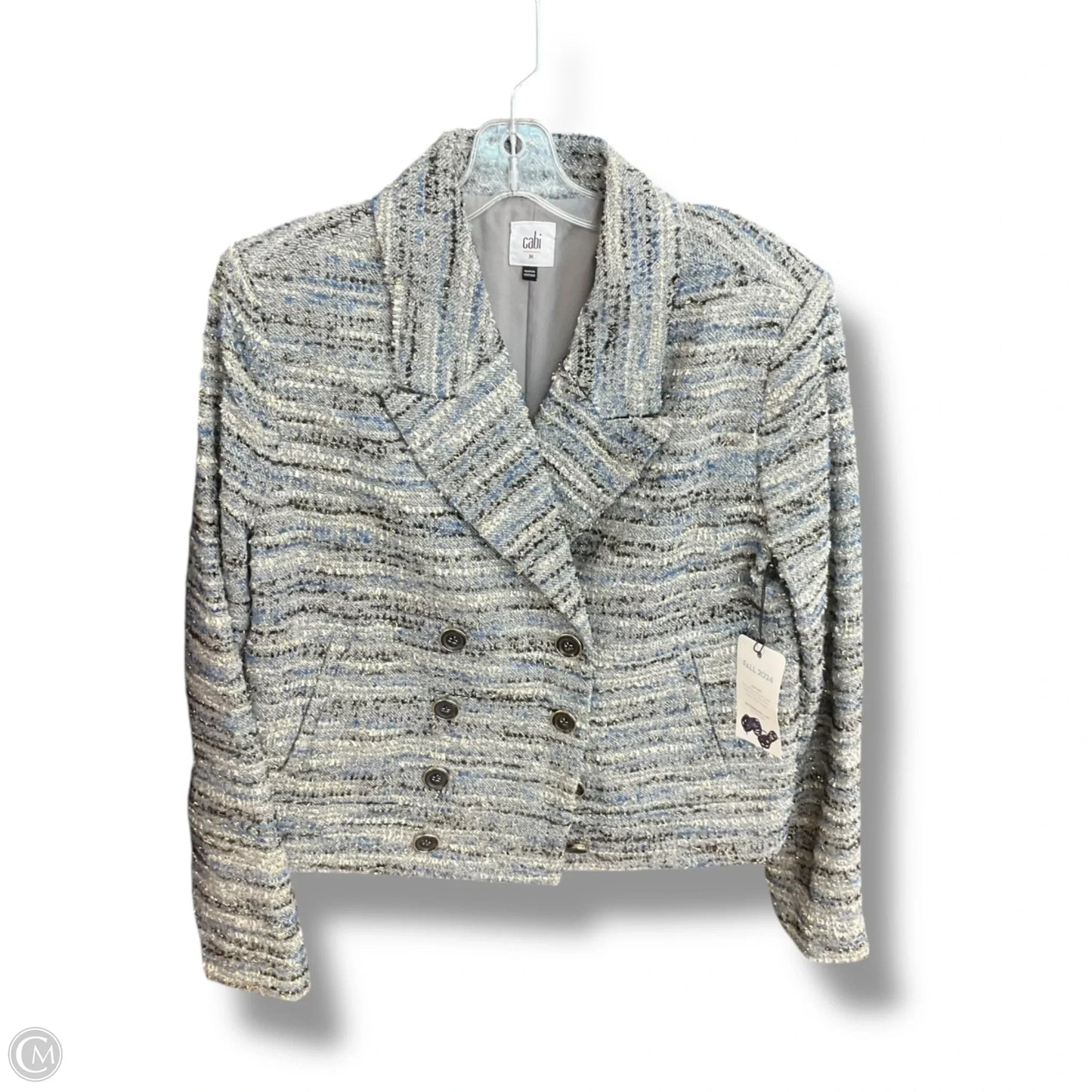 Blazer By Cabi In Blue & Grey, Size: M