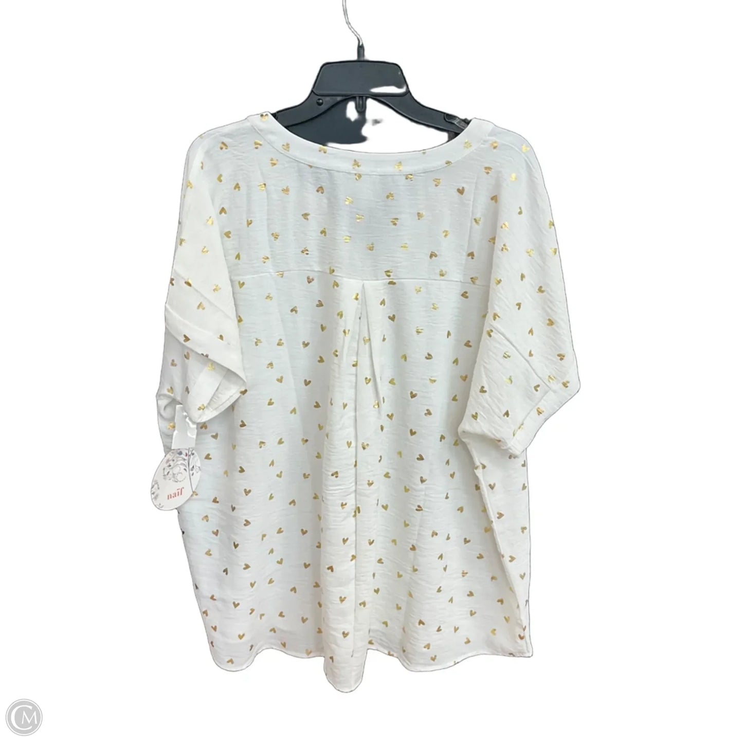 Top Short Sleeve By Naif In White, Size: 3x
