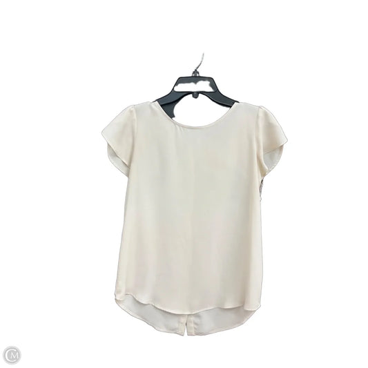 Top Short Sleeve By Loft In Cream, Size: Xs