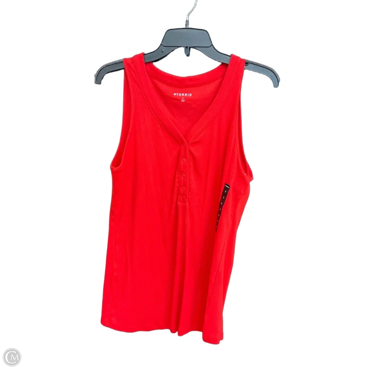 Top Sleeveless By Torrid In Red, Size: 1x
