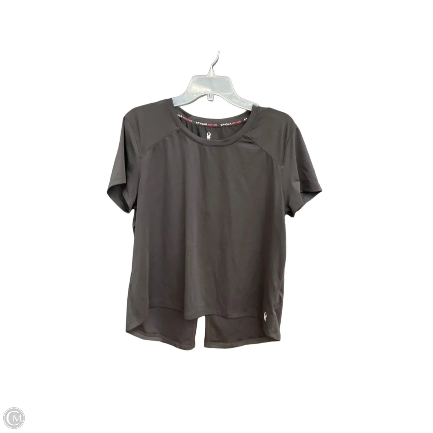 Athletic Top Short Sleeve By Spyder In Black, Size: L