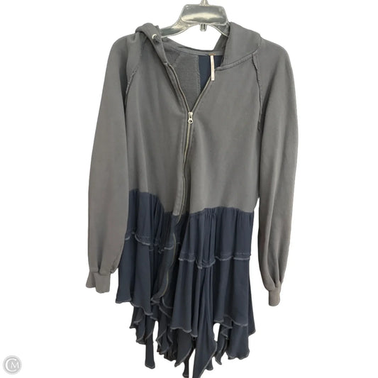 Athletic Sweatshirt Hoodie By Free People In Blue, Size: S