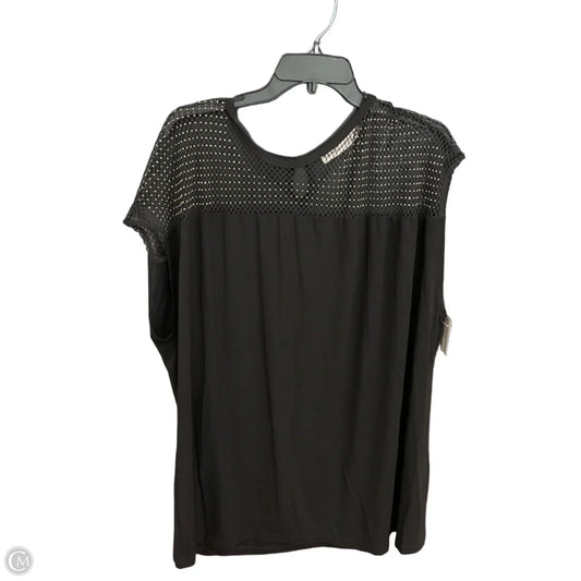 Top Short Sleeve Designer By Rebecca Minkoff In Black, Size: 3x