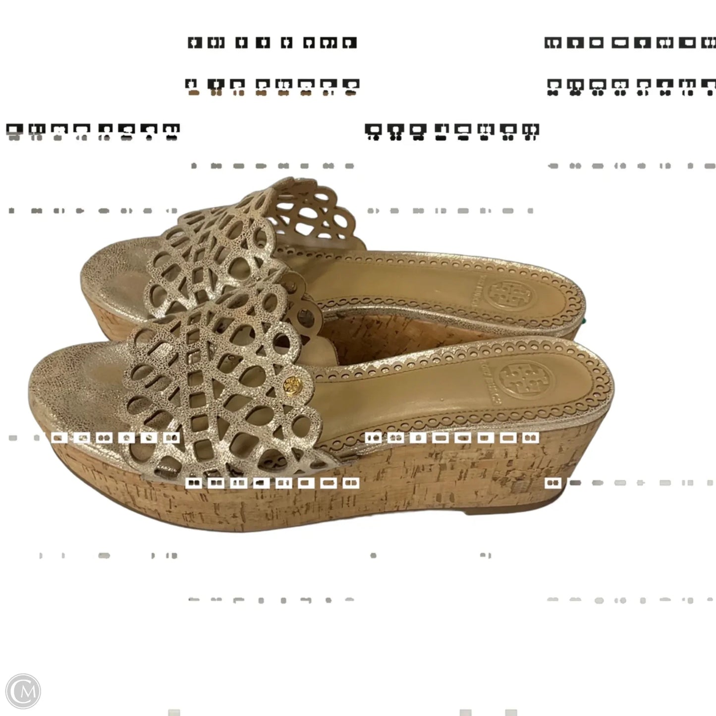 Sandals Designer By Tory Burch In Gold, Size: 8.5