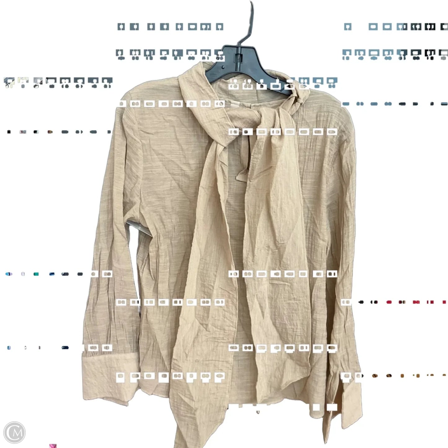 Top Long Sleeve By Mng In Gold, Size: M