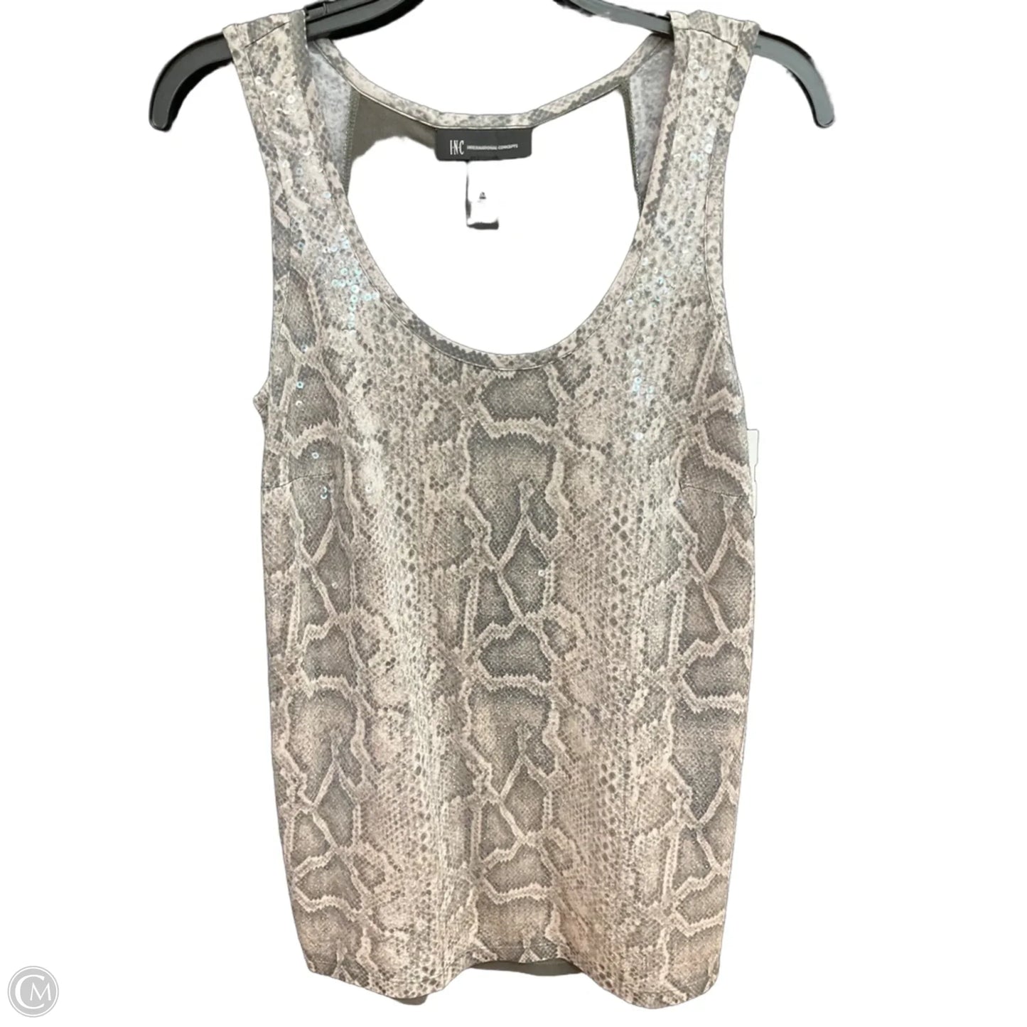 Top Sleeveless By Inc In Animal Print, Size: M