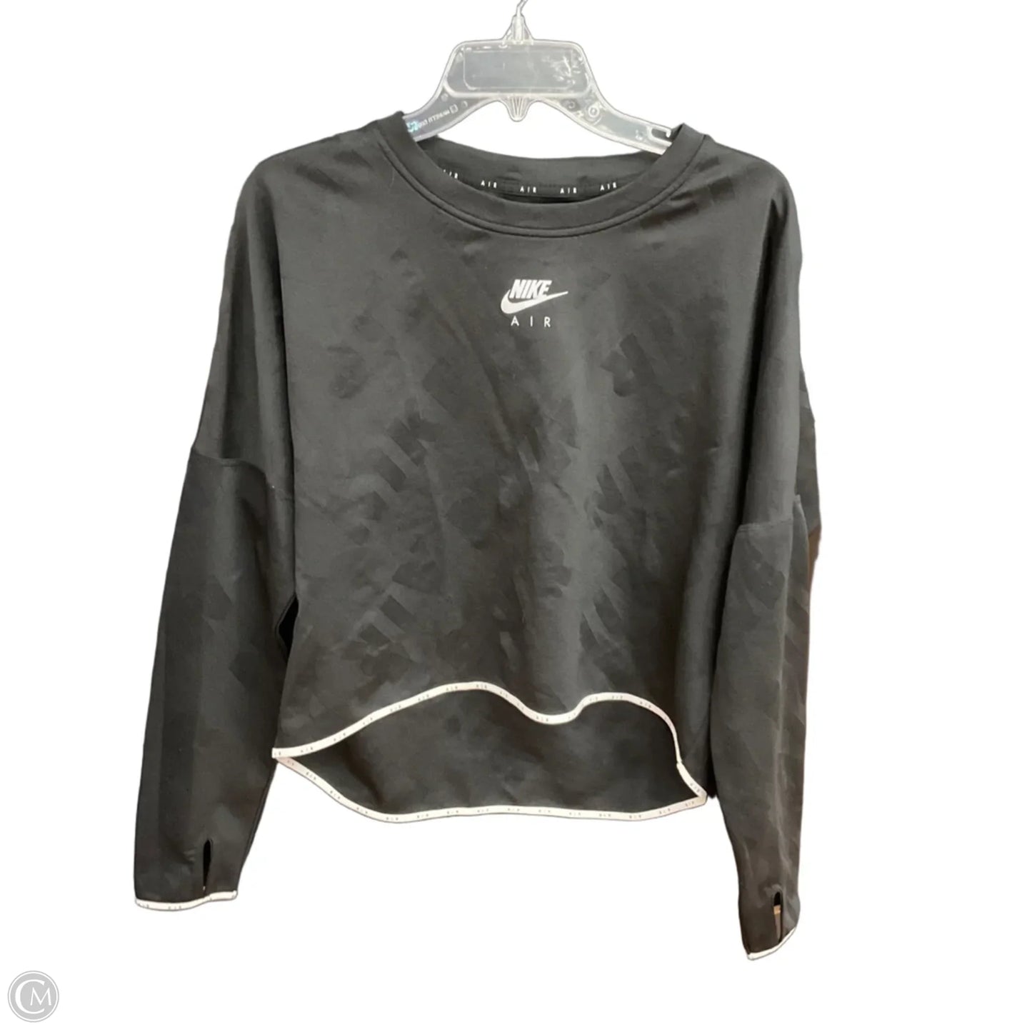 Athletic Top Long Sleeve Crewneck By Nike Apparel In Black, Size: M