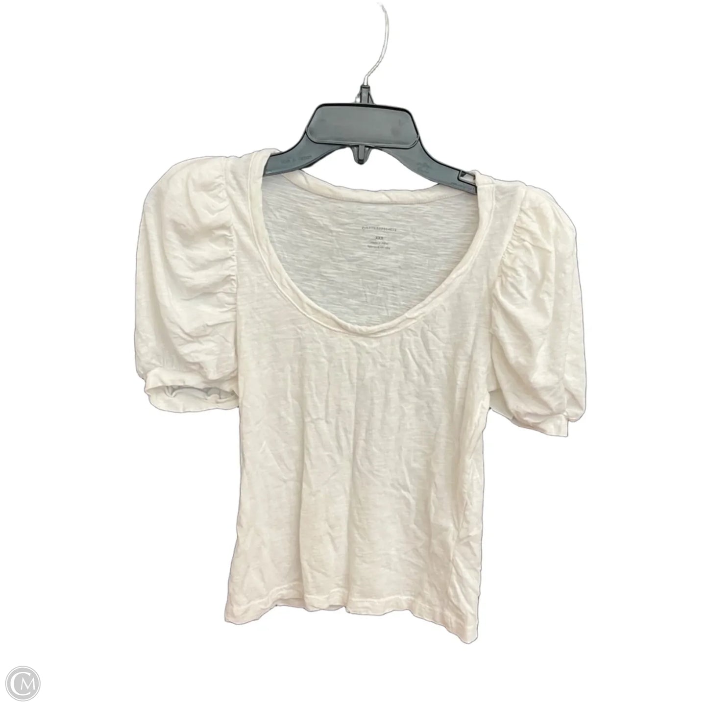 Top Short Sleeve By Anthropologie In White, Size: Xxs