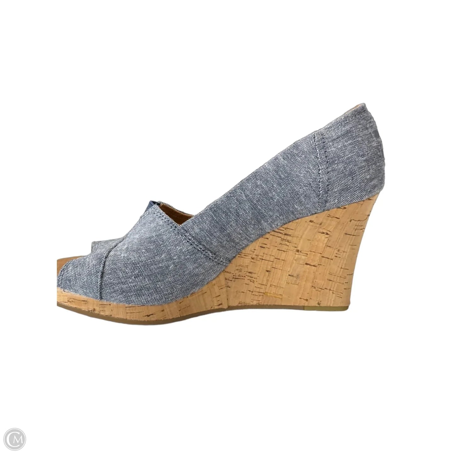 Shoes Heels Wedge By Toms In Blue, Size: 8