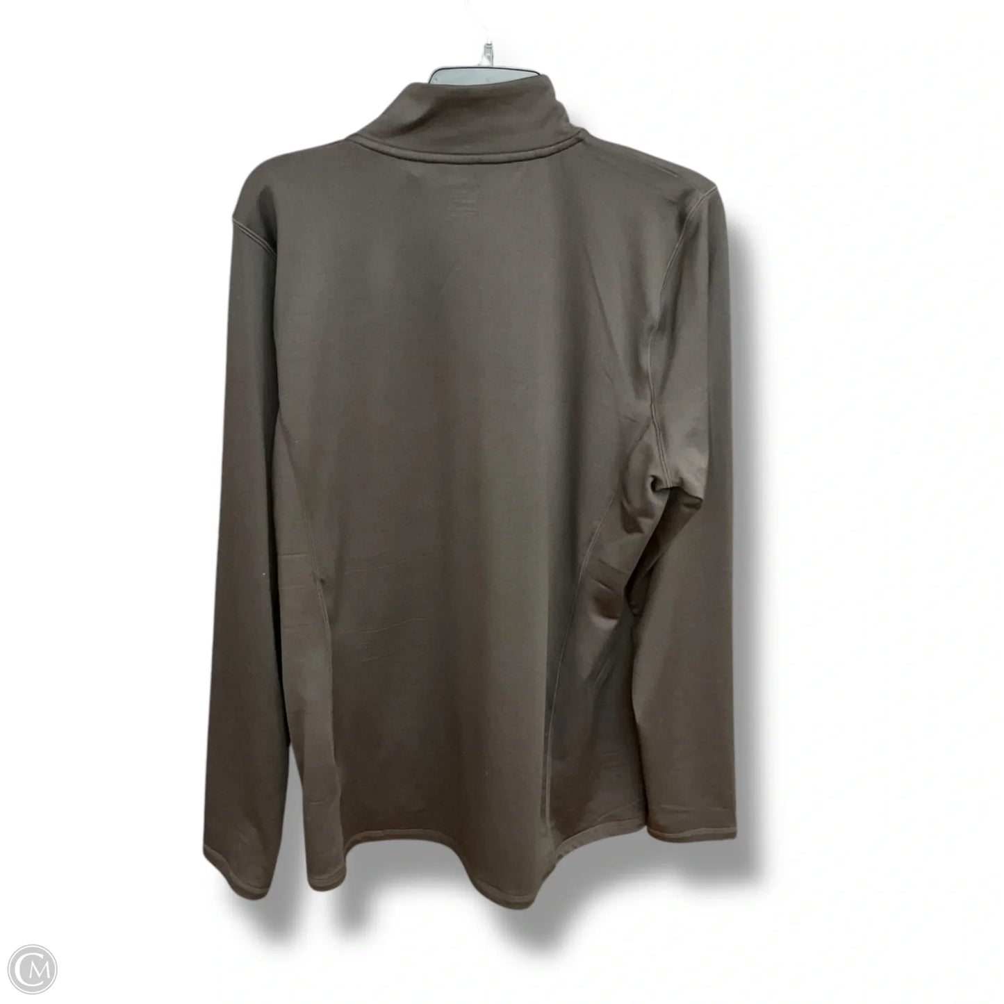 Athletic Top Long Sleeve Collar By Reebok In Black, Size: Xl