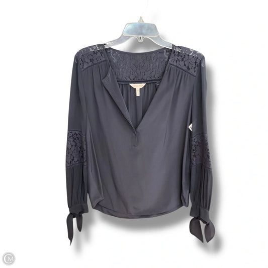 Top Long Sleeve By Rebecca Taylor In Navy, Size: S