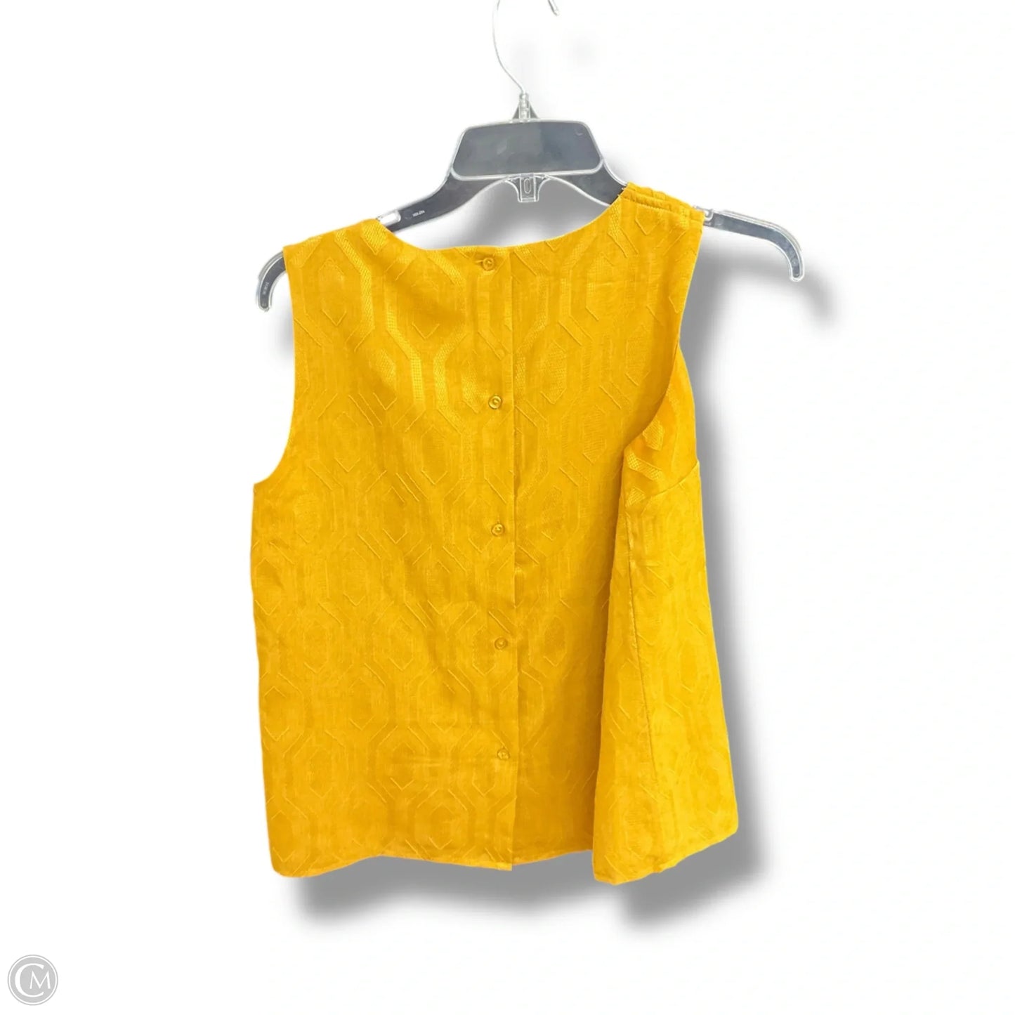 Top Sleeveless By Banana Republic In Yellow, Size: S