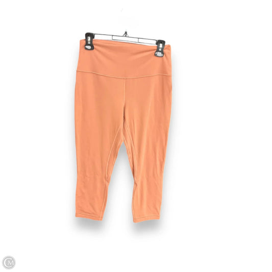 Athletic Leggings Capris By Lululemon In Orange, Size: 10