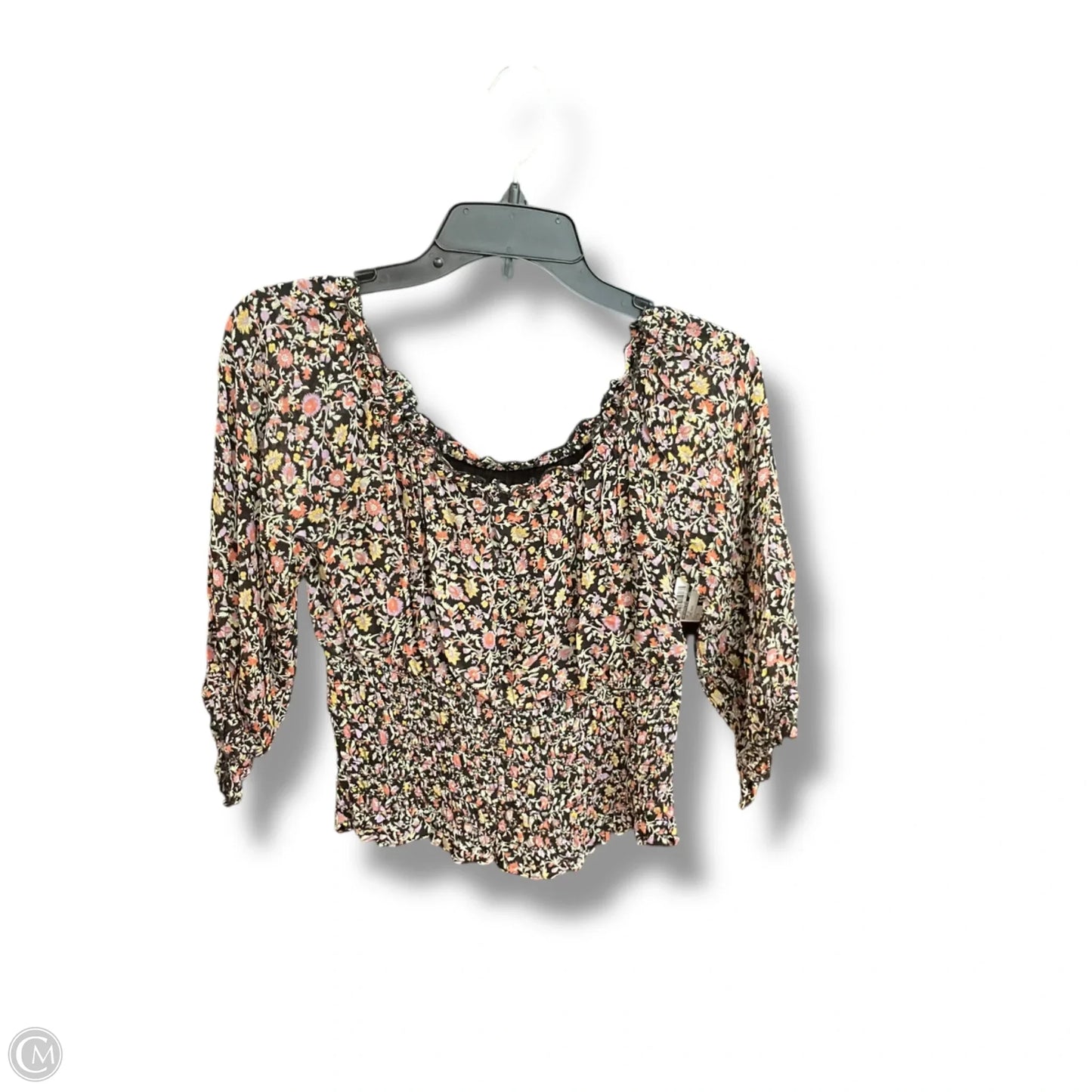 Top Long Sleeve By Anthropologie In Floral Print, Size: S